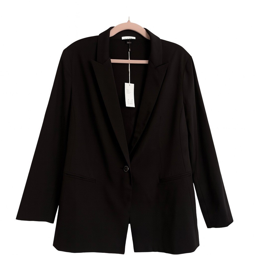 Lane Bryant "Bryant Blazer" Classic black Stretch 1-Button Jacket, Size 26 NWT